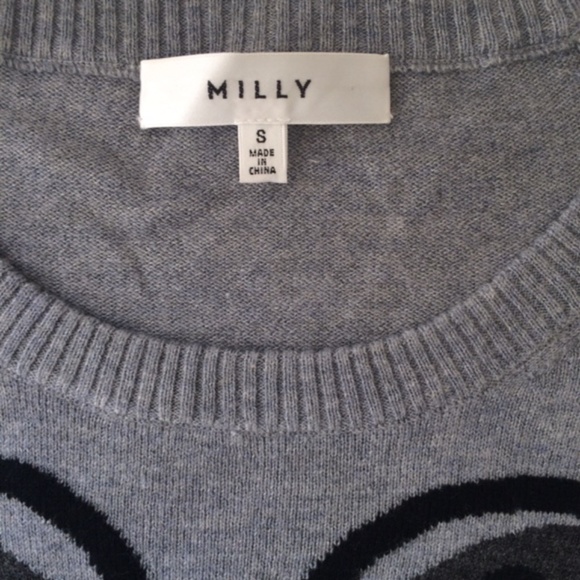 MILLY SHORT SLEEVE GRAY SWEATER SIZE S - Picture 6 of 8